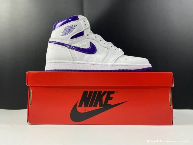 Official Maikesneakers COURT AIR RETRO HIGH 1 JORDAN CD0461-151 PURPLE 0724